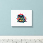 schildpad dierlijke kunst Ik cool schattig schildp Canvas Afdruk (Insitu (Houten vloer))