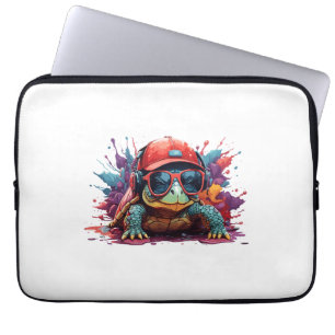 schildpad dierlijke kunst Ik cool schattig schildp Laptop Sleeve