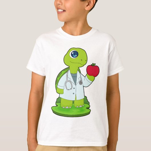 Schildpad Dokter Stethoscoop T-shirt (Voorkant)