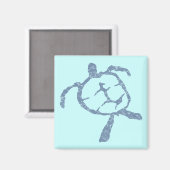 schildpad-donkerblauw magneet (Voorkant / Achterkant)