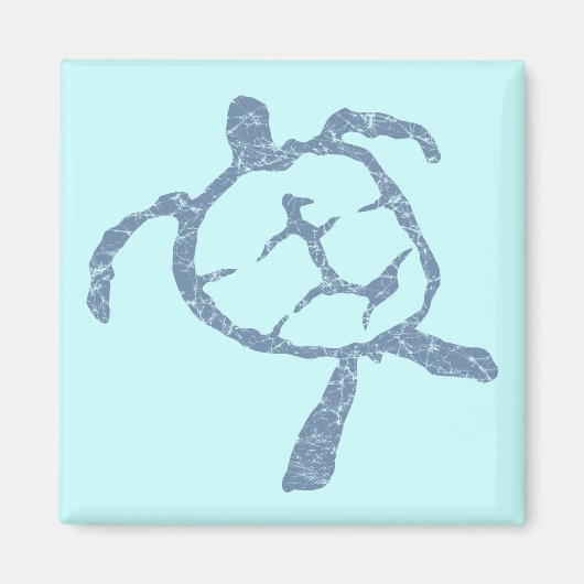 schildpad-donkerblauw magneet (Voorkant)