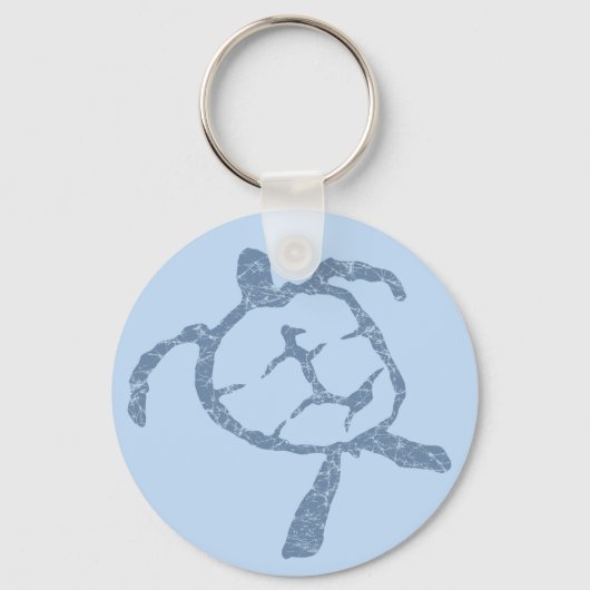schildpad-donkerblauw sleutelhanger (Voorkant)