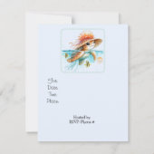 Schildpad Dragen Jellyfish Pet Baby shower Kaart (Achterkant)