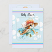Schildpad Dragen Jellyfish Pet Baby shower Kaart (Voorkant / Achterkant)