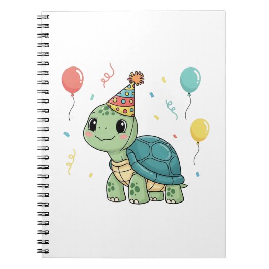 Schildpad Dragen van een Party Pet Notitieboek (Voorkant)