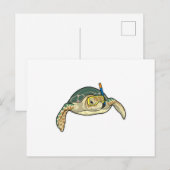 Schildpad Duiker Snorkel Briefkaart (Voorkant / Achterkant)