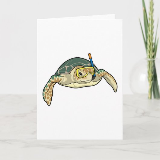 Schildpad Duiker Snorkel Kaart (Voorkant)
