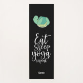 Schildpad eet slaap yoga herhaal voor dierenvriend yogamat (Voorkant)