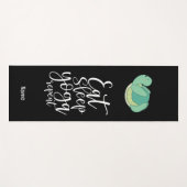 Schildpad eet slaap yoga herhaal voor dierenvriend yogamat (Voorkant (horizontaal))