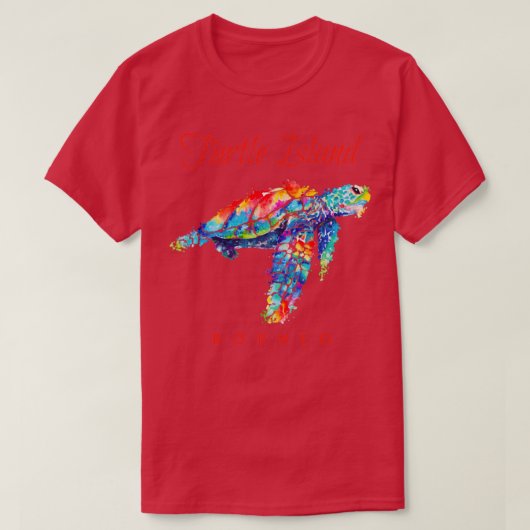 Schildpad Eiland Borneo Aquarel Zeeschildpad T-shirt (Design voorkant)