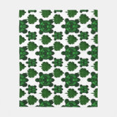 Schildpad en bladerenpatroon  fleece deken (Voorkant)