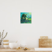 Schildpad en de Haas Kunst Poster (Keuken)