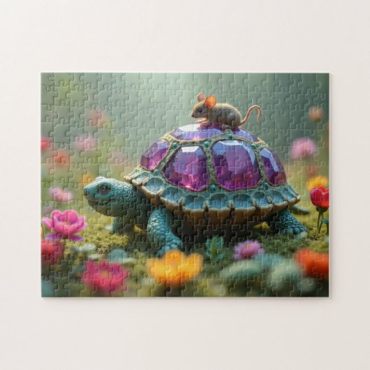Schildpad en de muis legpuzzel (Horizontaal)