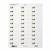 Schildpad en paardenbloem label (Full Sheet)