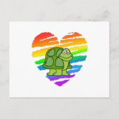 Schildpad en regenboogkunst briefkaart (Voorkant)