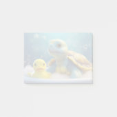 Schildpad en rubber eend in bad gedempt post-it® notes (Voorkant)