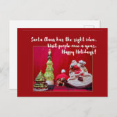 Schildpad en Sinterklaas schattig kerstcitaat Briefkaart (Voorkant / Achterkant)