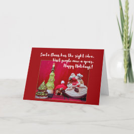Schildpad en Sinterklaas schattig kerstcitaat Kaart