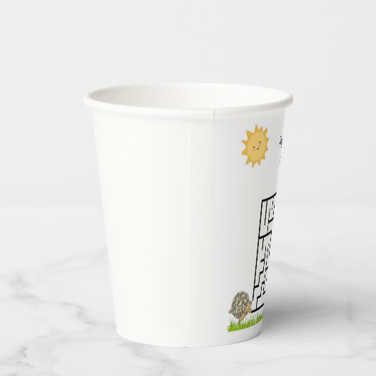 Schildpad en sla, verjaardagsdoolhof papieren beke papieren bekers (Rechts)