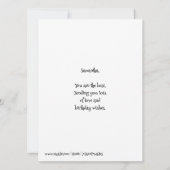 Schildpad en sla, verjaardagskaarten (Achterkant)