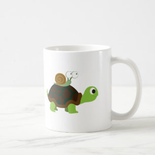 Schildpad en slak koffiemok