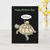 Schildpad en slak Whee! Moederdagkaart. Kaart (Gele Bloem)