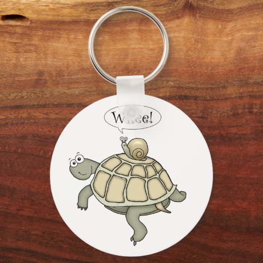 schildpad en slak Whee. Sleutelhanger (Voorkant)