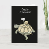 schildpad en slakbedankt bedankkaart (Voorkant)