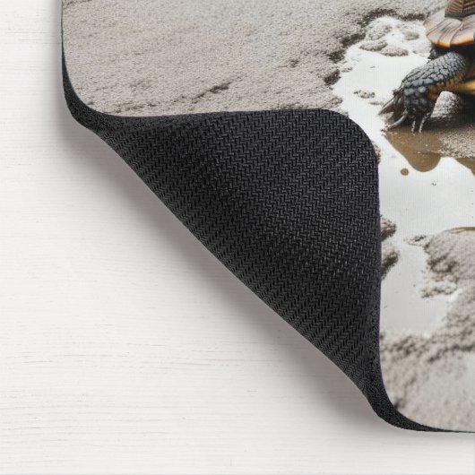 Schildpad en stad Pothole Puddle Muismat (Hoek)