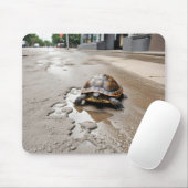 Schildpad en stad Pothole Puddle Muismat (Met muis)