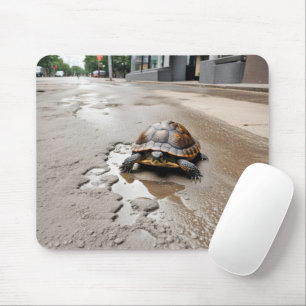 Schildpad en stad Pothole Puddle Muismat