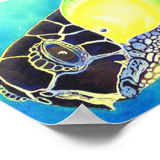 schildpad en vis poster (Hoek)