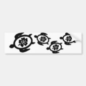 schildpad_familie_hibiscus bumpersticker (Voorkant)