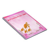 Schildpad Familie Roze Aquarel Terug Naar School M Notitieboek (Rechterzijde)