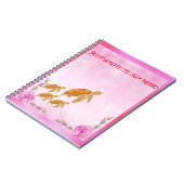 Schildpad Familie Roze Aquarel Terug Naar School M Notitieboek (Linkerzijde)