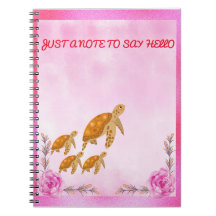 Schildpad Familie Roze Waterverf Terug naar School