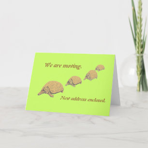 Schildpad Familie Verhuiskaart Aankondiging