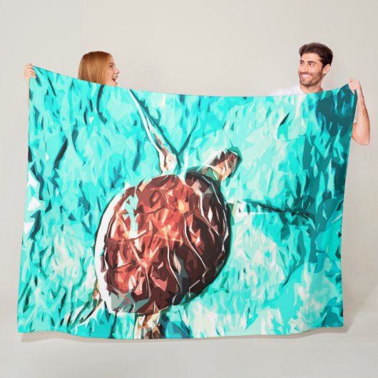 Schildpad Fleece Deken (In situ)