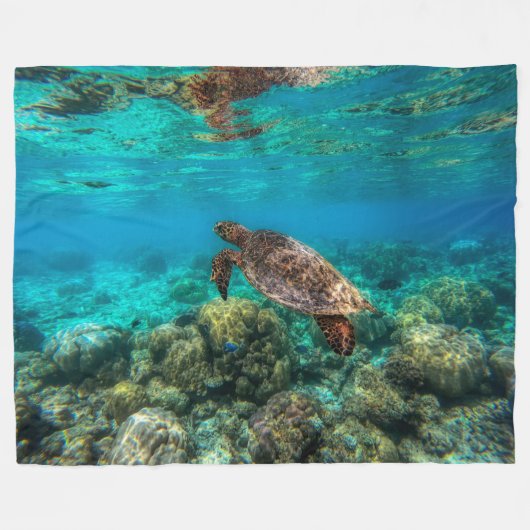 Schildpad fleece deken (Voorkant (Horizontaal))