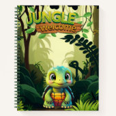 Schildpad Fun Box Turtle Whimsical Dierentuin Dier Notitieboek (Voorkant)