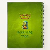 Schildpad Fun Box Turtle Whimsical Dierentuin Dier Notitieboek (Achterkant)
