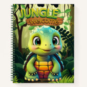 Schildpad Fun Box Turtle Whimsical Dierentuin Dier Notitieboek (Voorkant)