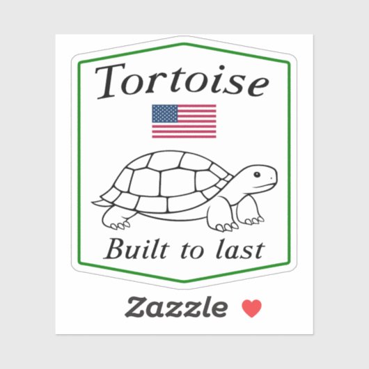 Schildpad: Gebouwd om te Duren Sticker (Vel)