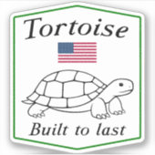 Schildpad: Gebouwd om te Duren Sticker (Voorkant)