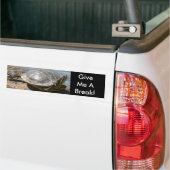 Schildpad - Geef me een adempauze Bumpersticker (Op Truck)