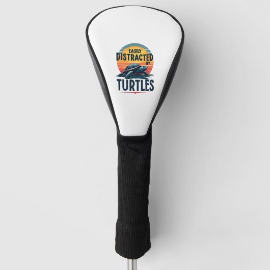 Schildpad gemakkelijk afgeleid door schildpadden Z Golfheadcover (Voorkant)
