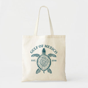 Schildpad Golf van Mexico est 1550 El Golfo De Méx Tote Bag