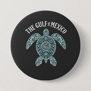 Schildpad Golf van Mexico Latino  Ronde Button 7,6 Cm