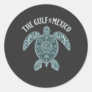 Schildpad Golf van Mexico Latino  Ronde Sticker
