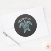Schildpad Golf van Mexico Latino Ronde Sticker (Envelop)